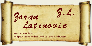 Zoran Latinović vizit kartica